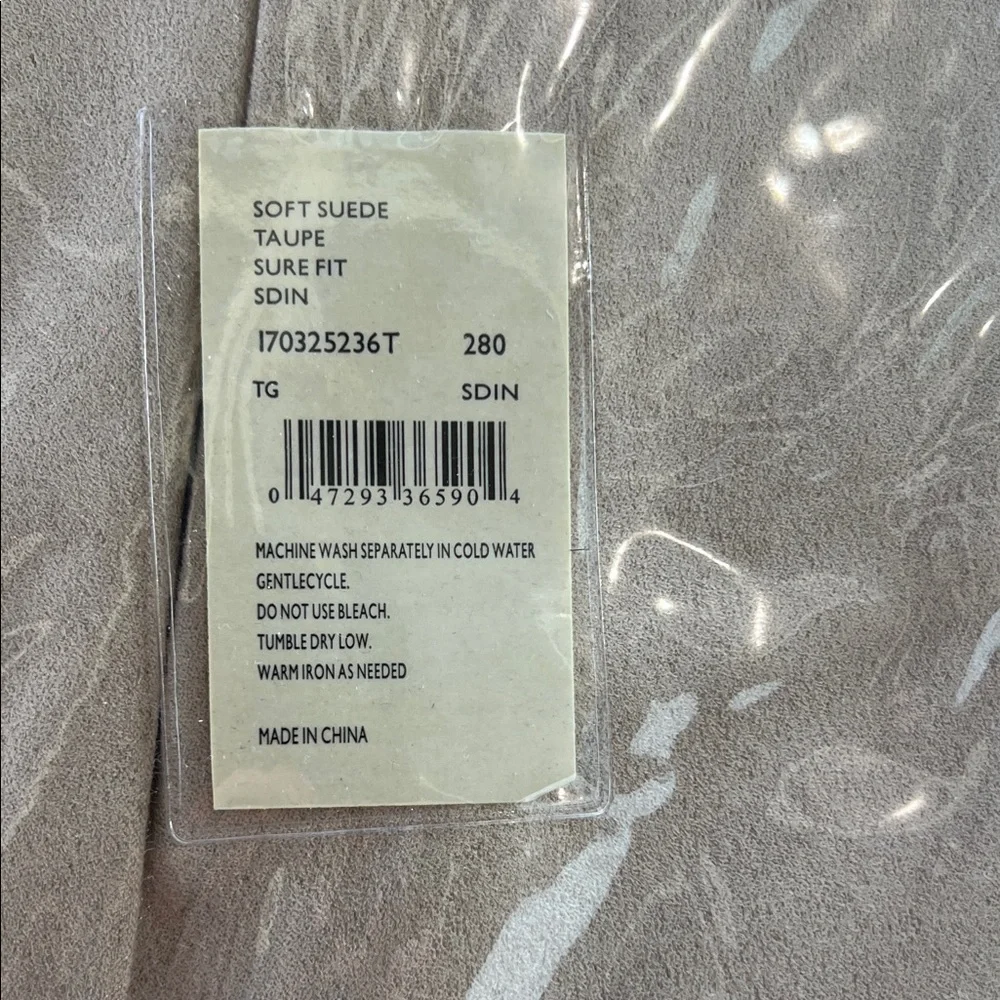 Sure Fit Soft Suede Chair Cover in Beige 4 pc brand new in package never opened